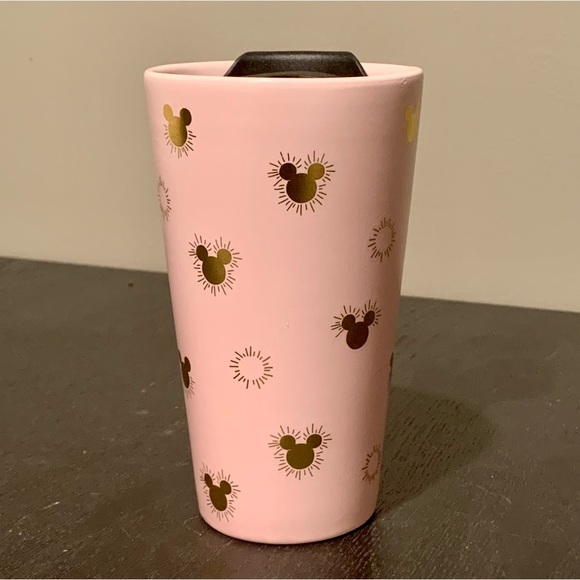 Disney Pink & Gold Mickey Heads Ceramic Travel Mug - Picture 5 of 10